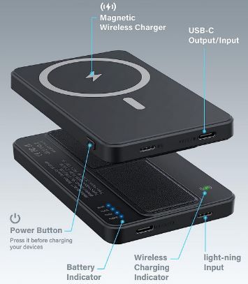 Fokimdo Magnetische USB C Powerbank, 5.000mAh für 14,99€ (statt 30€)