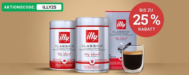 Cafori: 25% Rabatt auf illy Kaffee   Ab 50€ Versandkostenfrei