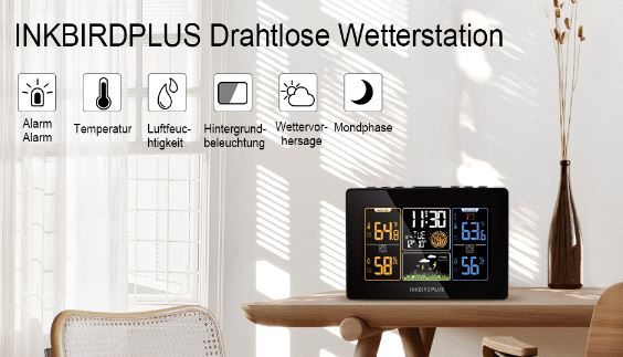 Inkbird LCD Wetterstation mit Außensensor für 26,49€ (statt 53€)