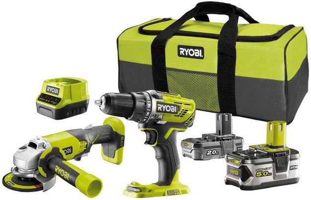 Ryobi R18DDAG 252S Werkzeug Set, 6 tlg. für 179,99€ (statt 215€)
