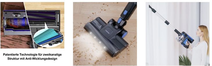 TASVAC S8 Akku Staubsauger mit 26kPa für 119,99€ (statt 150€)