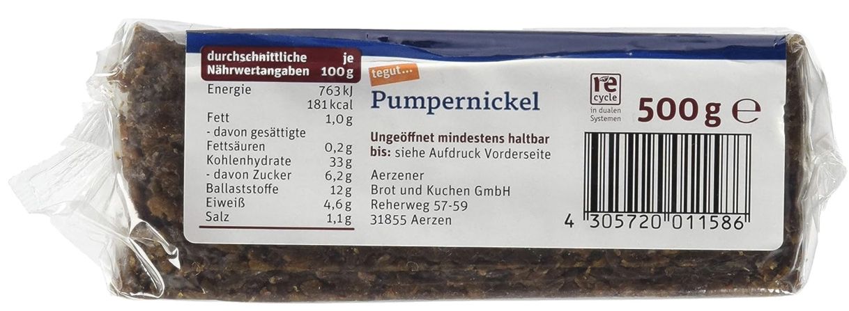 12x tegut Westfälischer Pumpernickel für 10,41€ (statt 19€)