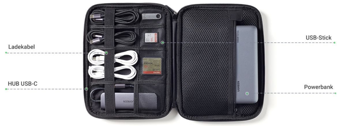 UGREEN Elektronik Tasche / Organizer für 12,43€ (statt 19€)