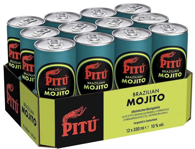 12x Pitú Brazilian Mojito Mixgetränk für 13€ (statt 32€) zzgl. 3€ Pfand
