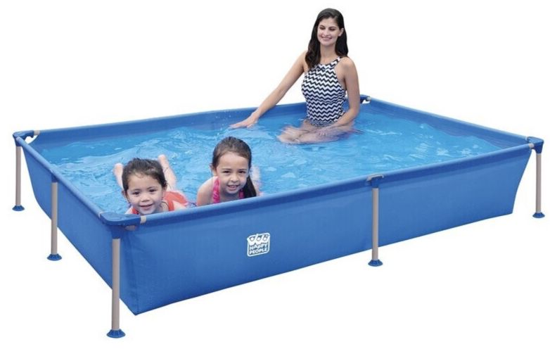 Frame Pool Stahlrahmen mit Poolfolie (228 x 159 x 42 cm) für 22,58€ (statt 61€)