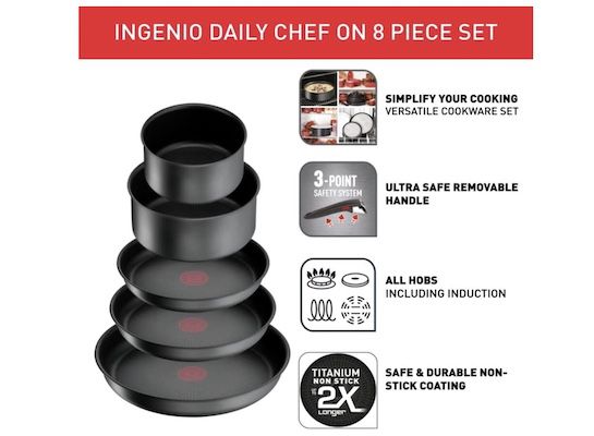 Tefal Ingenio Daily Chef ON Töpfe & Pfannen Set für 89,92€ (statt 146€)