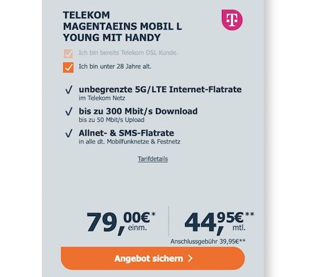Samsung Galaxy S23 Ultra für 79€ + Telekom 5G/LTE Internet Flatrate ab 44,95€ mtl.