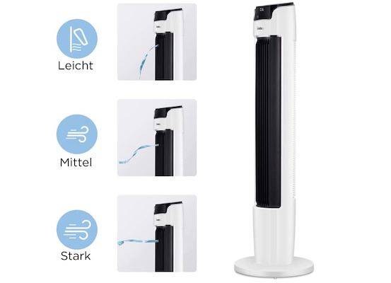 Midea FZ10 16AR Turmventilator mit Fernbedienung für 61€ (statt 130€)