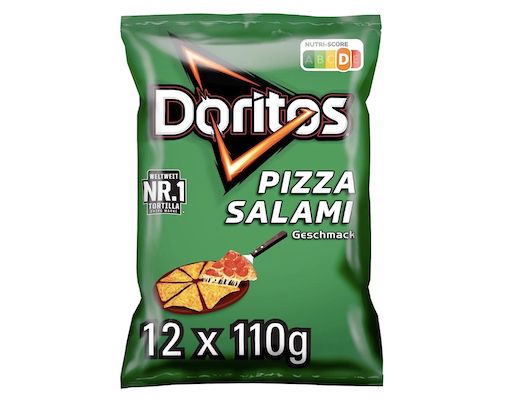 12x 110g Doritos Tortilla Nachos mit Pizza Salami Geschmack ab 9,99€ (statt 20€)