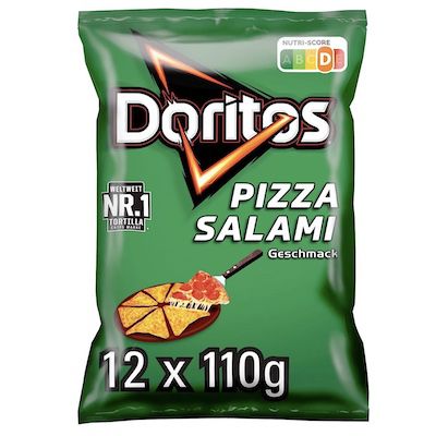 12x 110g Doritos Tortilla Nachos mit Pizza Salami Geschmack ab 12,83€ (statt 20€)