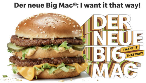 Nur noch heute! Big Mac mit neuer Rezeptur für 1€ (statt 4,59€)