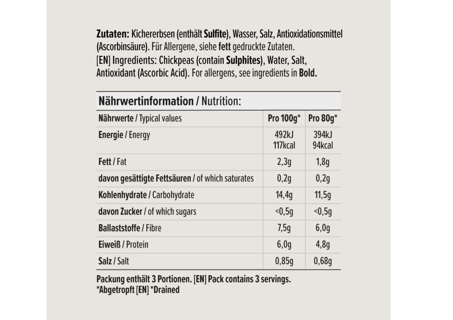 400g by Amazon Kichererbsen für 0,69€