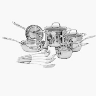 Amazon Basics 15-teiliges Kochgeschirr-Set für 121,54€ (statt 147€)