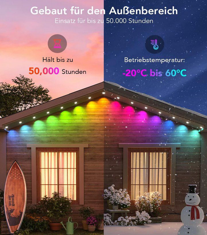 30m Govee Permanente RGBIC LED Außenleuchten für 149,98€ (statt 300€)