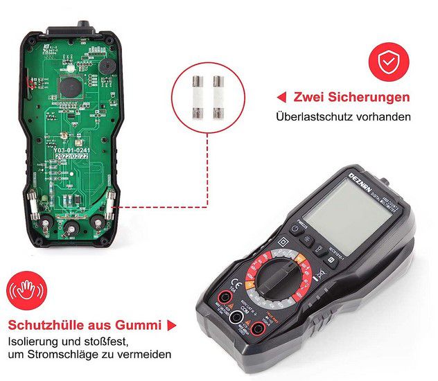 Ueznirn digitaler Multimeter mit NCV für 13,74€ (statt 24€)