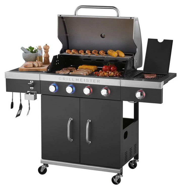 🔥GRILLMEISTER 4plus1 Gasgrill bis 800° für 309,30€ (statt 485€)