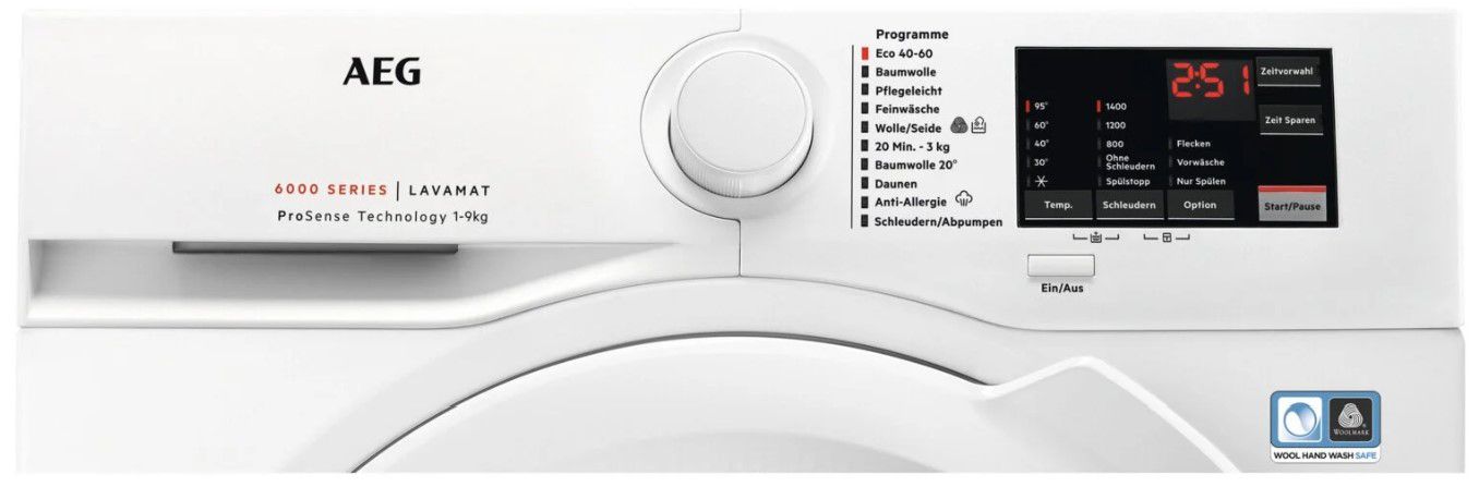 AEG L6FBF56490 Waschmaschine bis 9kg für 449€ (statt 610€)