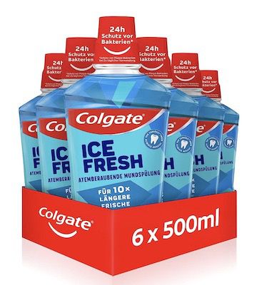 6x 500ml Colgate Mundspülung Ice Fresh ab 10,26€ (statt 14€)