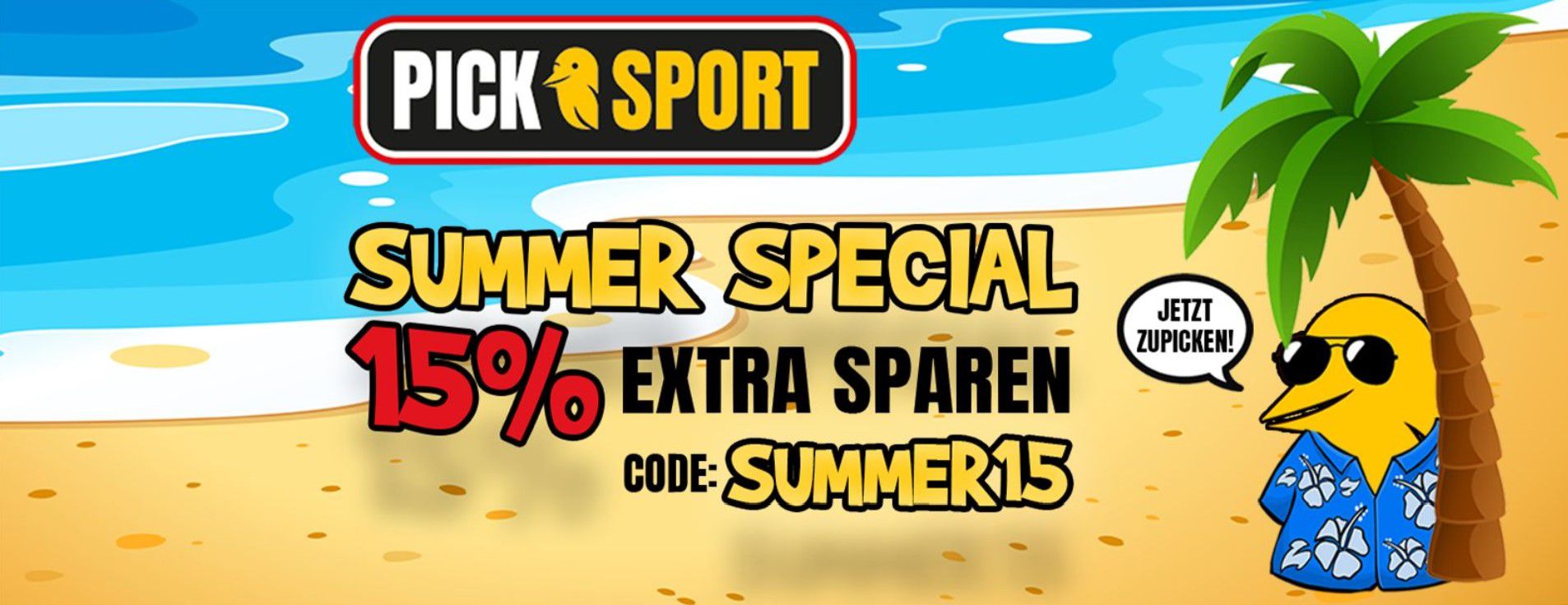 Picksport Summer Sale mit 15% extra Rabatt auf ausgewählte Neuheiten