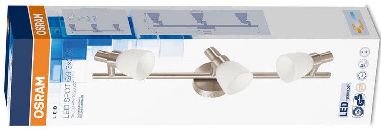 Osram LED Spot Wand  & Deckenleuchte 3 x 2W für 8,99€ (statt 19€)