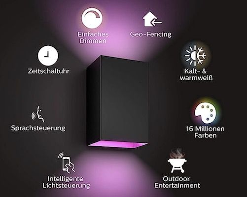 2x Philips Hue Resonate Outdoor Wandleuchten für 179,99€ (statt 250€)