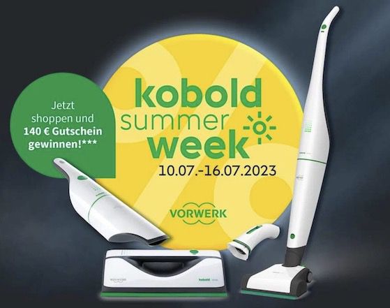 Vorwerk Summer Sale   z.B. VB100 Akku Staubsauger für 699€ (statt 782€)