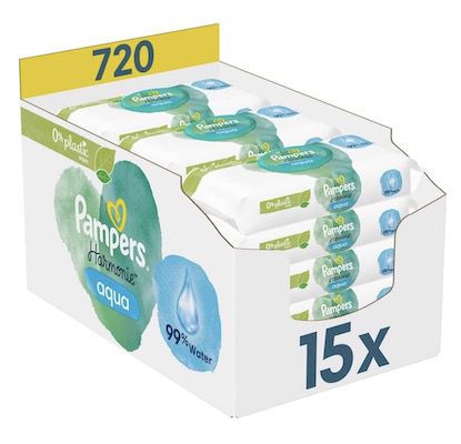 👶 720er Pack Pampers Harmonie Aqua Baby Feuchttücher ab 17,24€ (statt 24€)