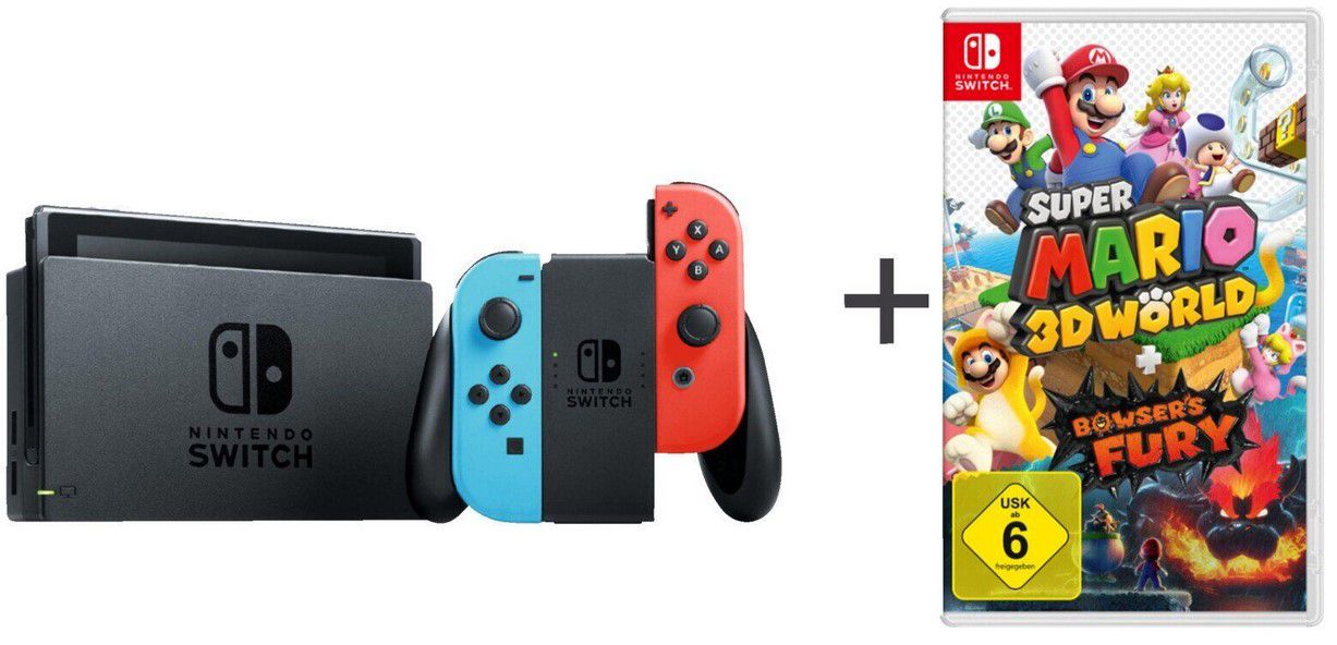 Nintendo Switch + Super Mario 3D World + Bowser’s Fury für 299,99€ (statt 325€)