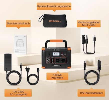 Grecell T 1000 Powerstation mit 1000 W & 999 Wh für 443,40€ (statt 739€)