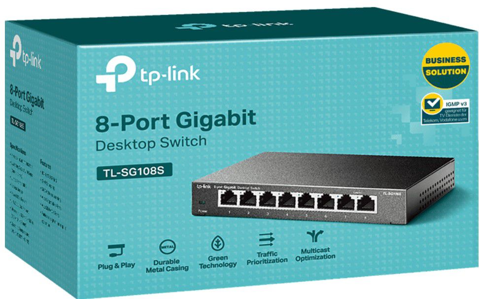 TP Link 8 Port Gigabit Switch ab 15€ (statt 28€)