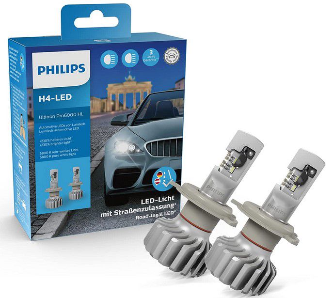 Philips Ultinon Pro6000 HL H4 LED StVZO für 79€ (statt 85€)