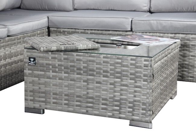 BIXENTE Polyrattan Garten Lounge 5 Sitzer mit Tisch & Auflagen für 386,66€ (statt 444€)