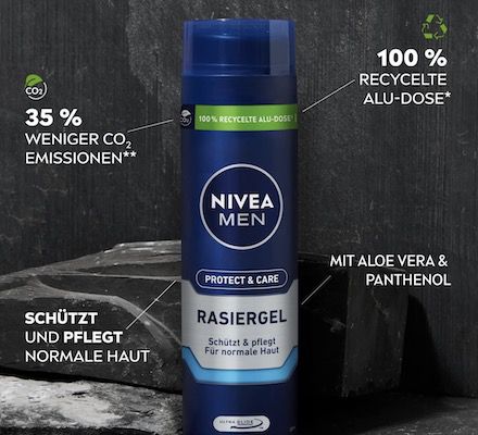 200ml NIVEA MEN Protect & Care Rasiergel ab 1,55€ (statt 3€)