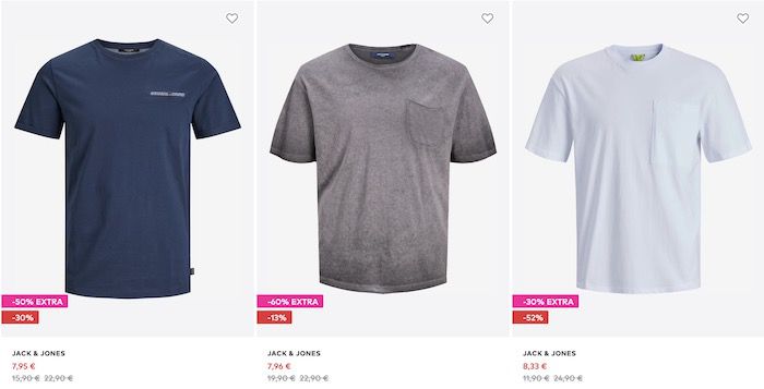 About You Jack & Jones T Shirt Sale mit bis zu 50% Rabatt   T Shirts ab 7€!