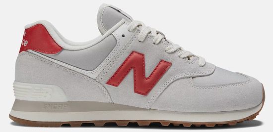 New Balance 574 in Weiß Rot für 66,60€ (statt 82€)