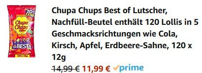 120 Chupa Chups Best of Lutscher für 11,99€ (statt 15€)