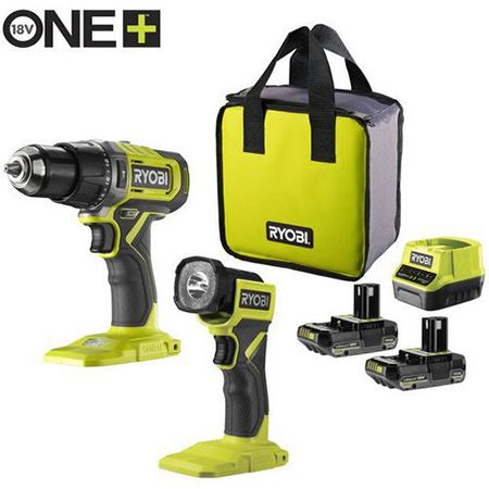 Ryobi ONE+ RPD18 2C20ST Schlagbohrschrauber + LED Lampe für 99,99€ (statt 120€)