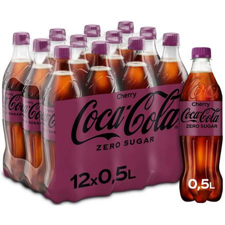 12er Pack Coca-Cola Zero Sugar Cherry, 0,5L ab 9,89€ (statt 13€)