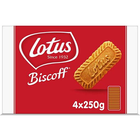 🍪 1Kg Lotus Biscoff Original Karamellisierte Kekse, 4 x 250g ab 6,45€ (statt 11€)