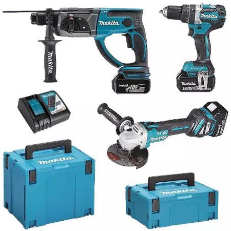 Makita DLX3093TJ Set mit Schrauber, Hammer & Schleifer ab 589,99€ (statt 639€)