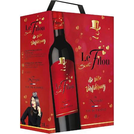 3 Liter Le Sweet Filou Süβer und fruchtiger Rotwein ab 8,24€ (statt 11€)