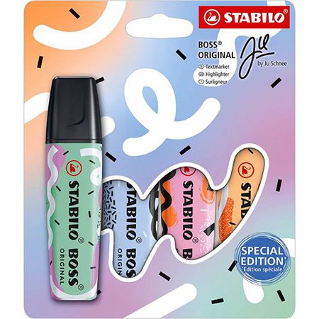 4er Pack Stabilo Boss Textmarker by Ju Schnee für 5,69€ (statt 9€)