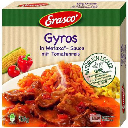 3 x Erasco Gyros in Metaxa Sauce & Tomatenreis ab 9€ (statt 11€)