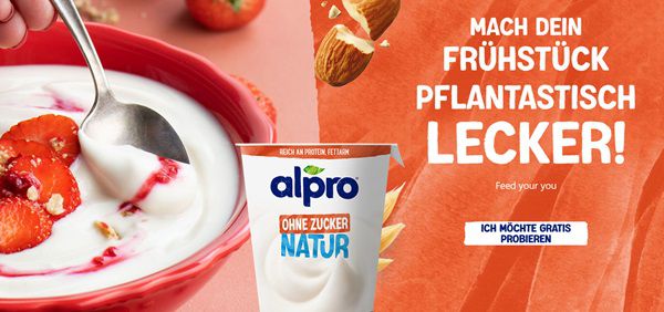 Alpro Joghurtalternative gratis ausprobieren