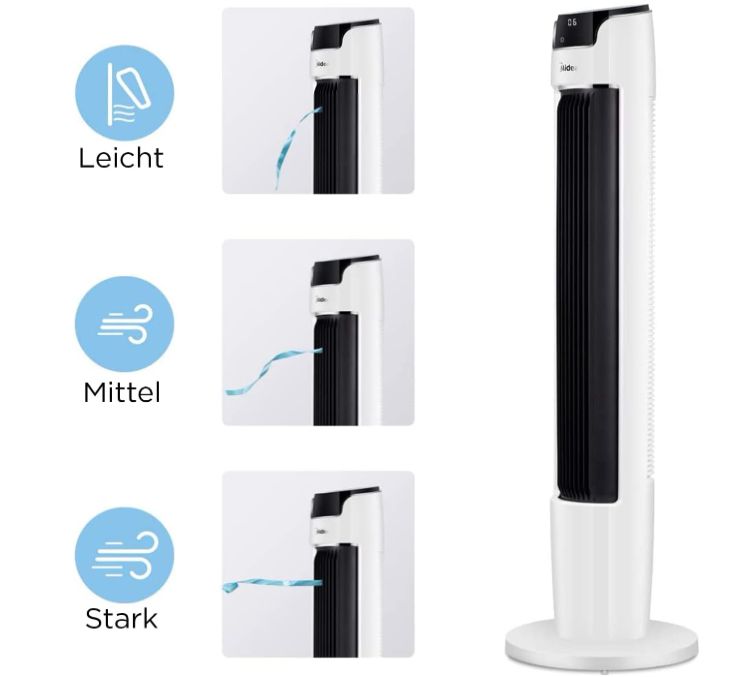 Midea FZ10 16AR Turmventilator mit Fernbedienung für 61€ (statt 130€)