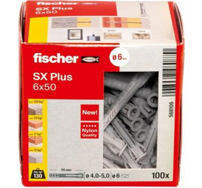 100er fischer Spreizdübel SX Plus 6 x 50 für 6,92€ (statt 11€)