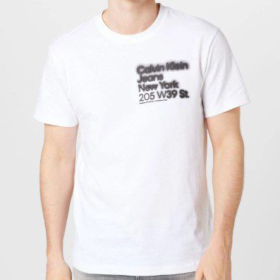 Calvin Klein Jeans T Shirt Blurred Address in Weiß o. Schwarz ab 16,73€ (statt 29€)