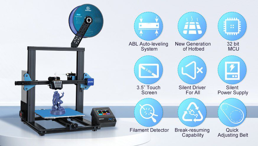 GEEETECH Mizar Pro 3D Drucker mit MK8 Extruder für 216,65€ (statt 349€)