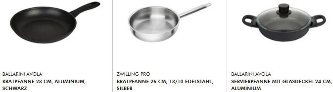 Zwilling Pfannen Sale + 15% Extra   z.B. Twin Classic Schmorpfanne für 42,46€ (statt 56€)