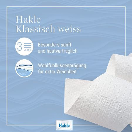 24er Pack Hakle Toilettenpapier Klassisch, 150 Blatt, 3 Lagig für 9,99€ (statt 12€)